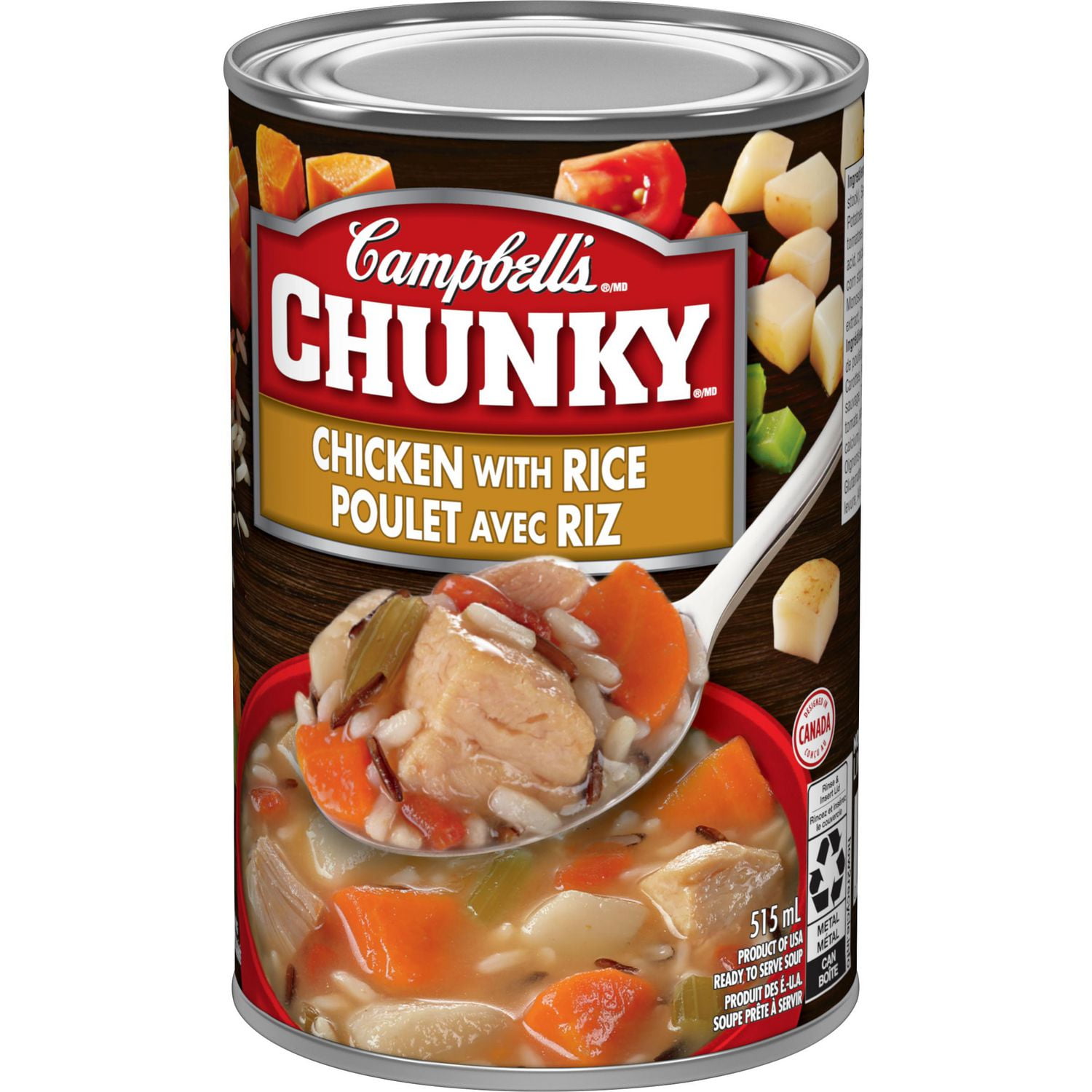 Campbell's® Chunky® Chicken with Rice Ready to Serve Soup, Shelf Stable, Ready to serve soup 515 mL