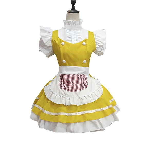 Jusqu'à 65 % de Réduction! Robes de Mode Été pour Femmes 2024 Grande Taille Lingerie Aguichant Tablier Tenue de Servante Cosplay Nœud Bandage Robe Uniforme de Tentation sous-Vêtements Vêtements de Nuit sous-Robe Ensemble