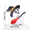 thumbnail image 4 of Halloween Decorations Saving! 3 Pack Ghost Halloween Tabletop Signs, Spooky Ghost Blocks with Witch Hat Spider Bat Print, Mini Tray Decor for Fall Holiday Indoor Party Ornament, 4 of 9