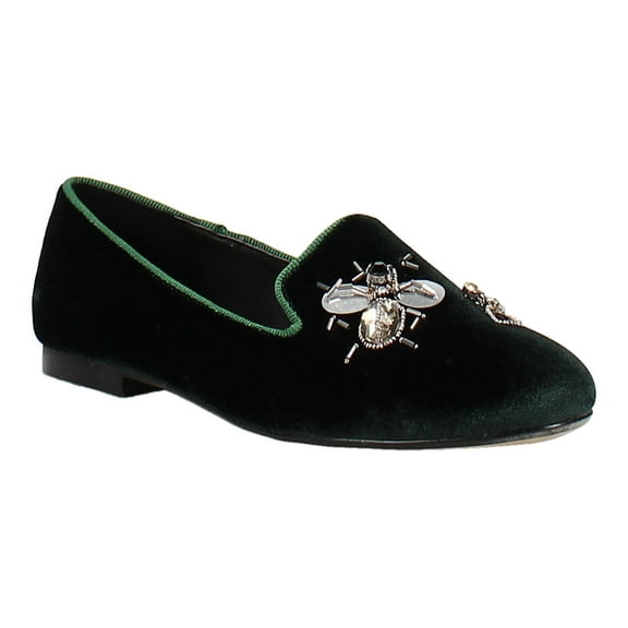 Vintage Havana | Sue Velvet Flats | Green | Size 6