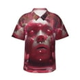 thumbnail image 1 of Fotbe Surreal Pink Headphones Camisa Hawaiana para Hombre Unisex – Camisa Casual de Verano con Botones de Manga Corta de Algodón y Lino,XX-Large, 1 of 7