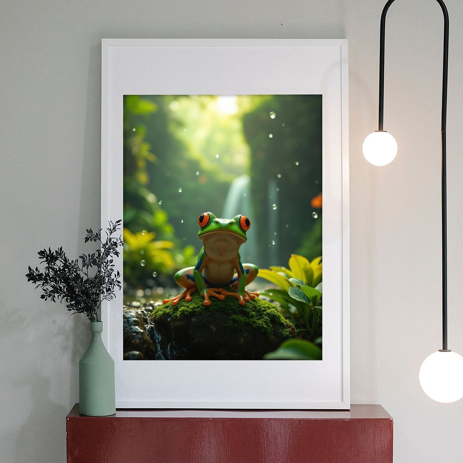 Diamond Art Kits for Adults - 5d Jungle Frog On Mossy Rock Diamond Painting for Adults, Diamond Art for Adults Beginners, Diamond Painting Kits for Adults for Home Wall Decor