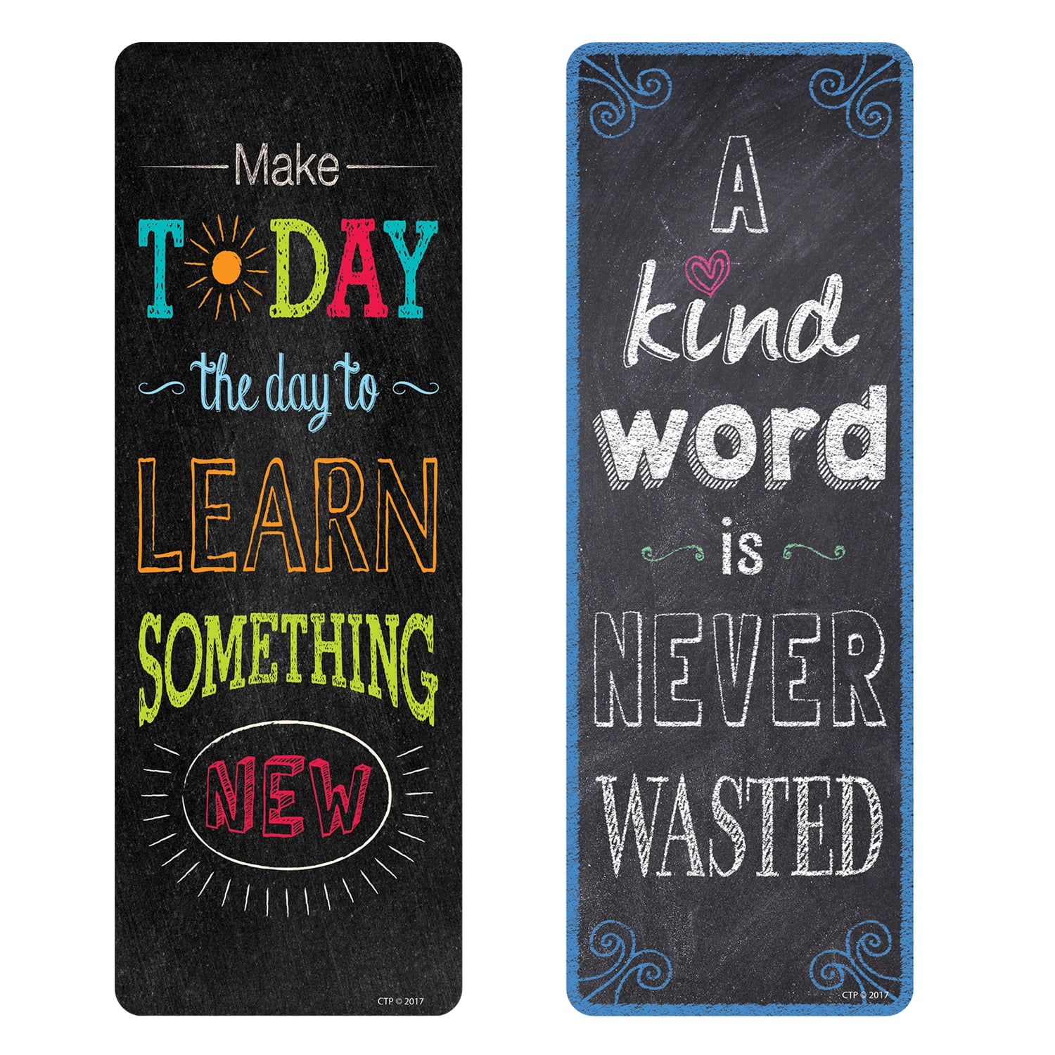 Creative Teaching Press Chalk It Up! Motivational Quotes Bookmarks, 30 Per Pack, 6 Packs