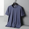 thumbnail image 5 of Men's Summer Loose Breathable Ice Silk Quick Drying Short Sleeve T-shirt, 5 of 9