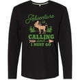 thumbnail image 3 of Inktastic Vintage Adventure is Calling and I Must Go with Moose Long Sleeve T-Shirt, 3 of 5