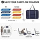 thumbnail image 2 of Para aerolíneas Bolsa de artículos personales 18x14x8 Bolsa de viaje Bolsa de lona Equipaje de mano plegable debajo del asiento para mujeres, 2 of 5