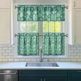 thumbnail image 3 of Cactus Succulent Short Window Curtains Set, 27.5x24 Inch Polyester Tier Valance Drapes for Kitchen, Cafe, or Farmhouse Holiday Decor, 3 of 6
