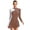 Brown, variant on Moggemol Women Sparkly Rhinestone Figure Skating Dance Dress Long Sleeve Ballet Majorette Dance Burgundy M