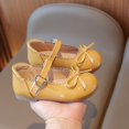 thumbnail image 4 of Girls Bow Decor Mary Jane Flat Shoes with Heart Buckle Scalloped Edge Soft Sole Dress Shoes Cute Princess Shoes, 4 of 7