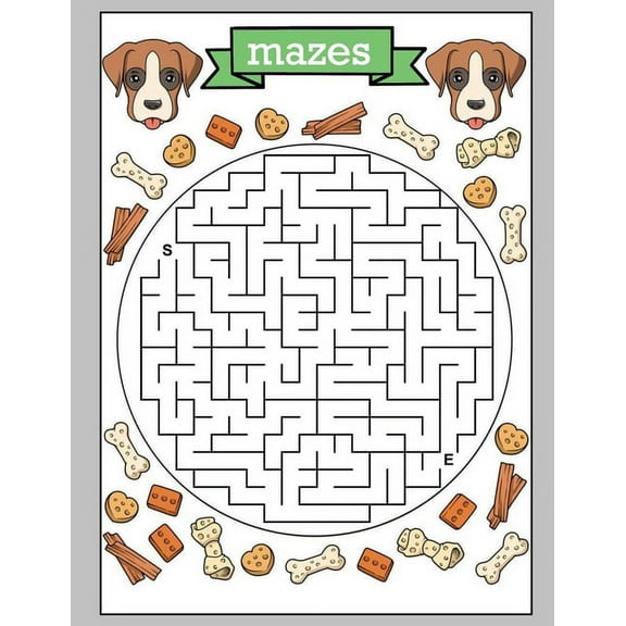 mazes: mazes book children puzzle book sets for adults word search mazes and puzzles puzzle book for kids ages dog maze bowl (Paperback)