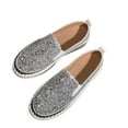 thumbnail image 3 of Chic Sparkle Slip-On Flats for Women in Wide Width | Effortless Glitter Casual Shoe with Comfortable Flat Sole, 3 of 8
