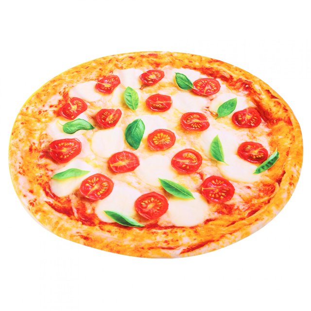 Manta de pizza de imitación suave y lavable que mantiene abrigada a tu perro y gato. Esterilla de descanso para dormir para mascotas. Manta de pizza L