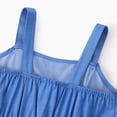 thumbnail image 5 of Barbie Girls Dress Big Bow Front Sleeveless Dress for Girls Denim Look Top with Plaid Skirt Kids Summer Clothes Sizes 5-6Y, 5 of 8