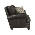 thumbnail image 2 of Lexicon Milford Breathable Faux Leather Upholstered Loveseat in Brown, 2 of 5