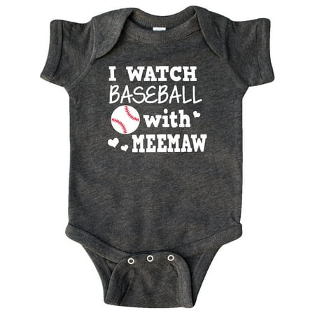 

Inktastic I Watch Baseball with My Meemaw Gift Baby Boy Bodysuit