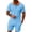 Sky Blue#2026 summer outfits-18, variant on Men's 2 Piece Outfits Jacquard Polos Shirt and Shorts Set Colro Block Golf Track Suit Sets Summer Casual Sweatsuit Set with Pockets Sky Blue S