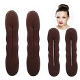thumbnail image 1 of Magic Hair Styler (2 Small, 2 Large) Sponge Styler Accessories Bun 4 Pieces - brown, 1 of 5