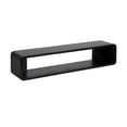 thumbnail image 5 of Kate and Laurel Deguara Modern Wood Floating Console Table, 30 x 7 x 7, Black, Contemporary Wooden Floating Entryway Table with Storage for Use as Living Room Floating TV Console or Large Wall Shelf, 5 of 9