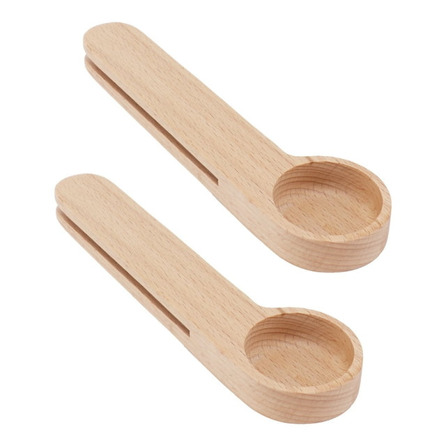 Coffee Spoon, Durable 2Pcs Wood Coffee Scoop Measuring Spoon For Restaurant For Office For Kitchen For Cafe