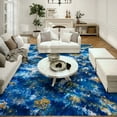 thumbnail image 2 of Karina Blue Contemporary Artistic Color Splash 10' x 14' Non-Skid Area Rug, 2 of 9