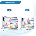 thumbnail image 4 of FORMRS 15"-15.6" Laptop Sleeve Protective Case Soft Carrying Quilted Computer Bag Cover, Pink Hand Drawn Sailboats, 4 of 7