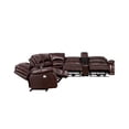 thumbnail image 3 of Denver Brown Leather 6-Piece Power Reclining Sectional, 3 of 5