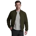 thumbnail image 3 of WenVen Men's Bomber Coat Spring Jacket Windproof Work Utility Outerwear Army Green M, 3 of 12