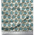 thumbnail image 1 of Soimoi Rayon Fabric Leaves & Floral Block Fabric Prints by Yard 42 Inch Wide, 1 of 3