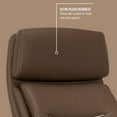 thumbnail image 6 of Shaquille O'Neal Cenzo Ergonomic Big and Tall Office Chair ,Flip-Up Arms PureSoft Upholstery High-Back Desk Chair with 400 lb Capacity, Brown, 6 of 13