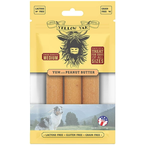 Yellow Yak - Peanut Butter Yum Medium Dnst Chew - Case of 6-4.5 OZ