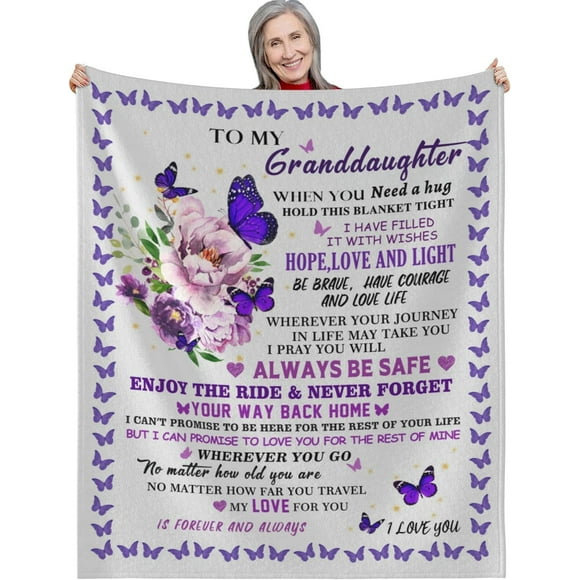 XZYG to My Granddaughter Blanket from Grandma for Christmas Birthday Anniversary Graduation Wedding(50*60inch)