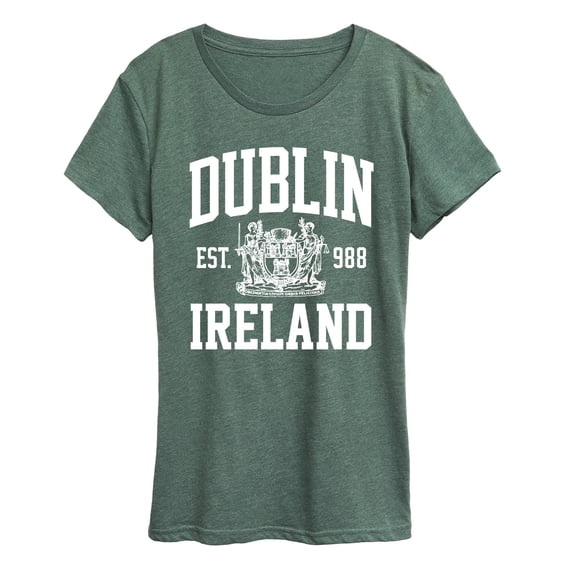 Instant Message - Dublin Collegiate White Short Sleeve Graphic T-Shirt