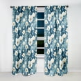 thumbnail image 5 of Designart "Blue White Meadow Tranquility I" Floral Curtain Panels, 5 of 6