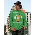 thumbnail image 3 of Old Glory Mens Big Fox Ugly Christmas Sweater Long Sleeve Sweatshirt, 3 of 6