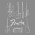 thumbnail image 2 of Junior's Fender Guitar Chart  Cowl Neck Sweatshirt Gray Heather 4X Large, 2 of 4