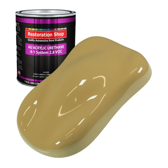 Restoration Shop Buckskin Tan Acrylic Urethane Auto Paint - Gallon Paint Color Only, Single Stage High Gloss