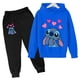thumbnail image 2 of Sudaderas con capucha de Disney Stitch para niñas, conjuntos de ropa para niños, camisetas y pantalones para niñas, 2 piezas, conjuntos de chándal para niños, 2 of 5