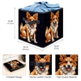 thumbnail image 3 of Pixel Dog Foldable Storage Baskets with Handle, 10.8"x10.5"x10.6" Cube Organizer - Large Capacity Storage Bin Cubes, 3 of 6