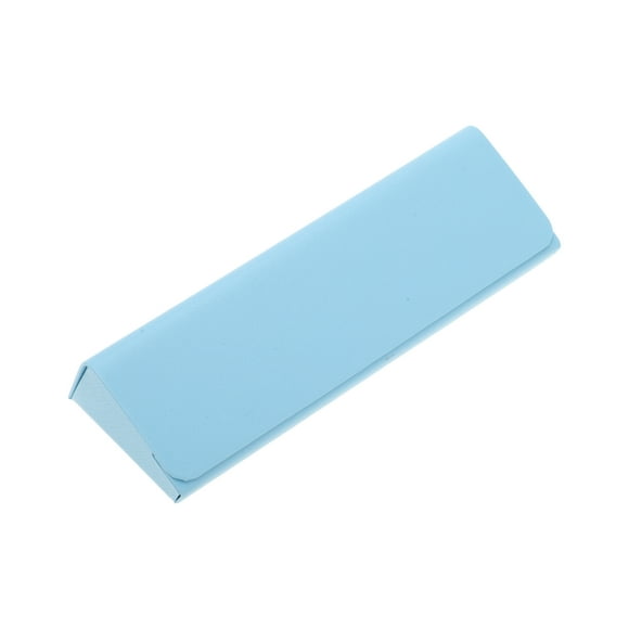 Estuche para gafas portátil plegable triangular 1 Pc Unique Bargains Azul