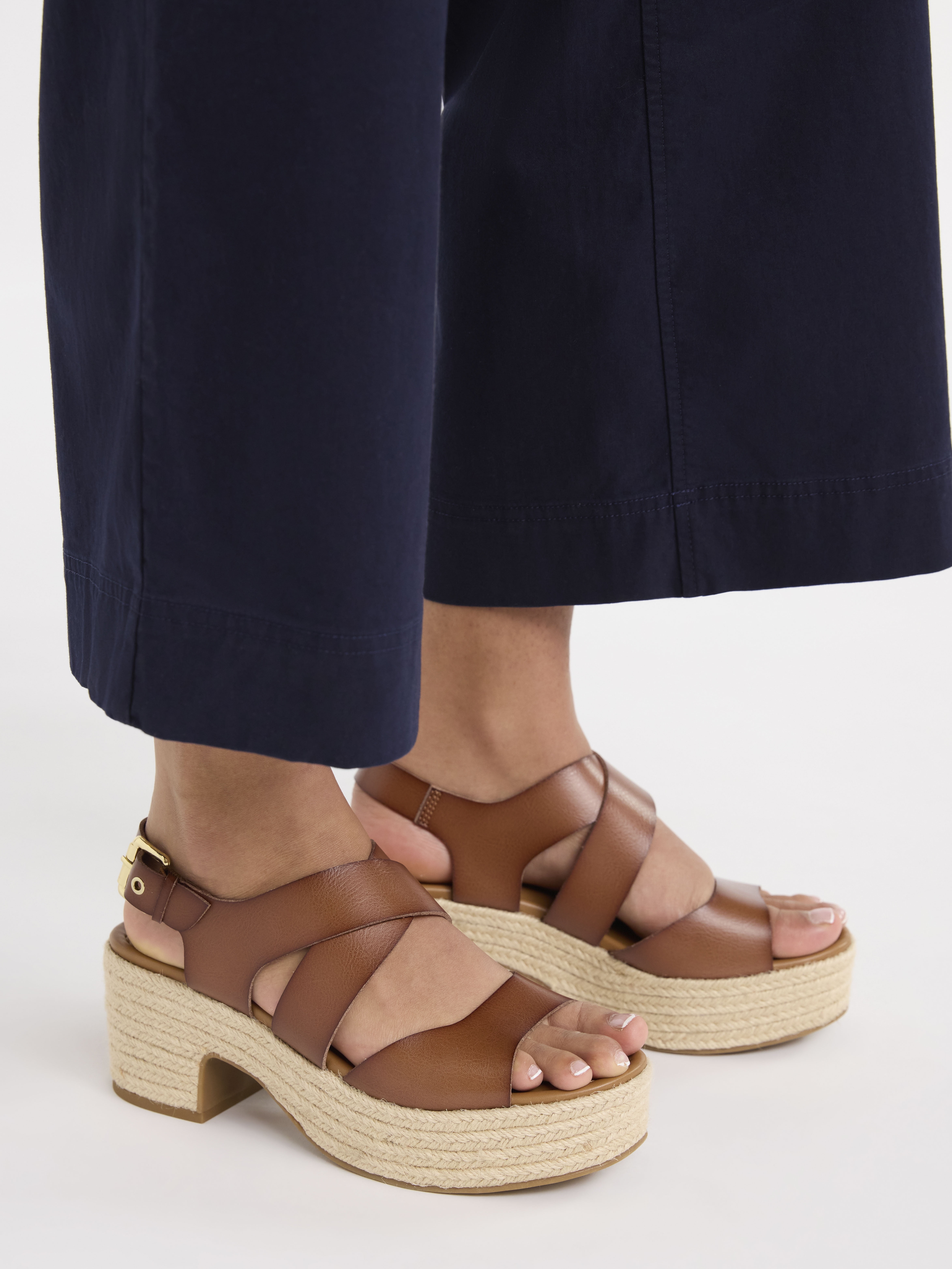 Free Assembly Women's Strappy Platform Block Heel Sandals