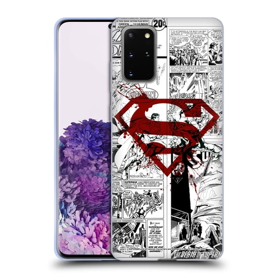 Head Case Designs Officially Licensed Superman DC Comics Comicbook Art Red Logo Splatter Soft Gel Case Compatible with Samsung Galaxy S20+ / S20+ 5G
