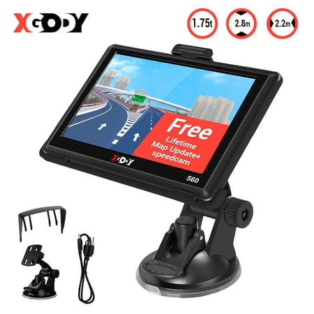 XGODY GPS for Car GPS Navigation for Car Sat Nav 8GB+256MB Speed Voice Route Free Map Update 5 - Walmart.com