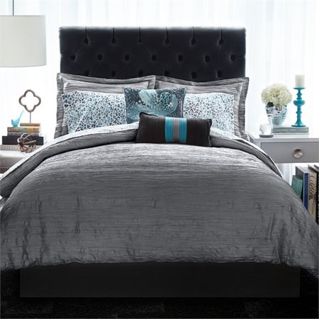 Christian Siriano Relaxed Crinkle King Comforter Set In Gray