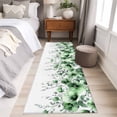 thumbnail image 4 of Runner Rug 2'x6', Green Blooms Floral Washable Non-Slip Hallway Runner Rugs, Farmhouse Spring Flowers Botanical Bedside Rugs Floor Mats Carpet Runners for Kitchen Bathroom Laundry Room, 4 of 8