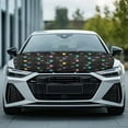 thumbnail image 2 of Uorisanigo Car Hood Cover Colorful Lights Print Car Hood Wrap Blankets Decorations Elastic Polyester Automotive Exterior Accessories for Most Sedans SUV Trucks Pickup, 2 of 7