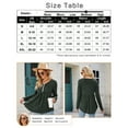 thumbnail image 5 of Yesfashion Women's V Neck Blouse Half Zip Up Casual Tunic Shirts Babydoll Chest Tie Knot Shirts, 5 of 5