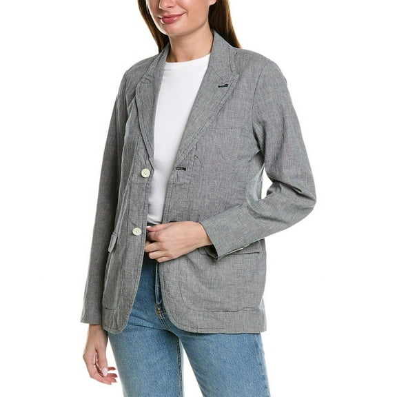 Alex Mill womens Boy Linen-Blend Blazer, s, Black