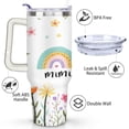 thumbnail image 3 of Rainbow Flowers 40 Oz Tumbler with Handle Lid and Straw, Stainless Steel Double Walled Vacuum Insulated Cup, Cute Anniversary Wedding Birthday Gifts Tumbler for Women Men Friends Outdoor Indoor, 3 of 7