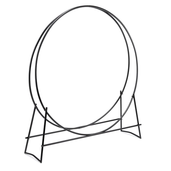 UniFlame Black Finish 48 in. Diameter Tubular Log Hoop