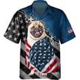 thumbnail image 5 of Camisas hawaianas con diseño de perro retriever en 3D para hombre y mujer, camisetas de manga corta a la moda para el Día del Patriota, regalo para amantes de los perros, camisetas para niños, 5 of 5